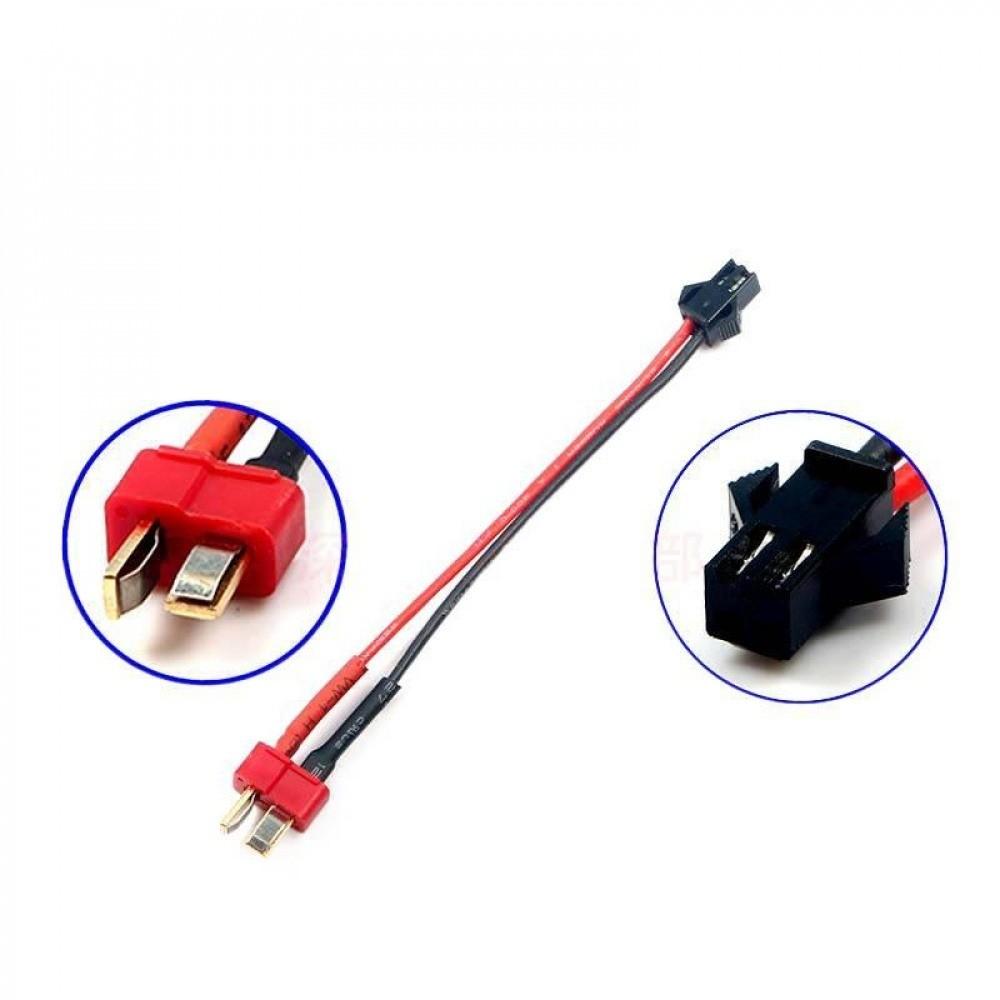 1PCS RC LiPo Battery T Plug To SM Adapter Cable 20AWG Silicone Wire 10CM F-F/M-M/M-F Connector Adapter For RC Car Boat Airplane