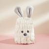 Children Wipe Hair Bun Head Female Cute Cartoon Rabbit Ears Strong Absorbent Quick-drying Dry Hair Cap