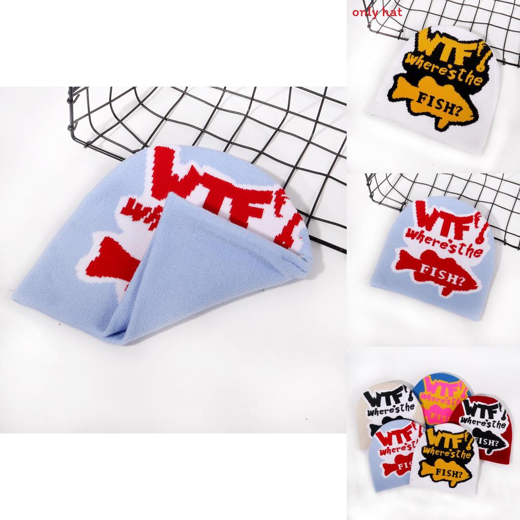 Fashion Color Blocked Letter Pattern Neutral Casual Warm Knitted Hat For Unisex Daily Fashion