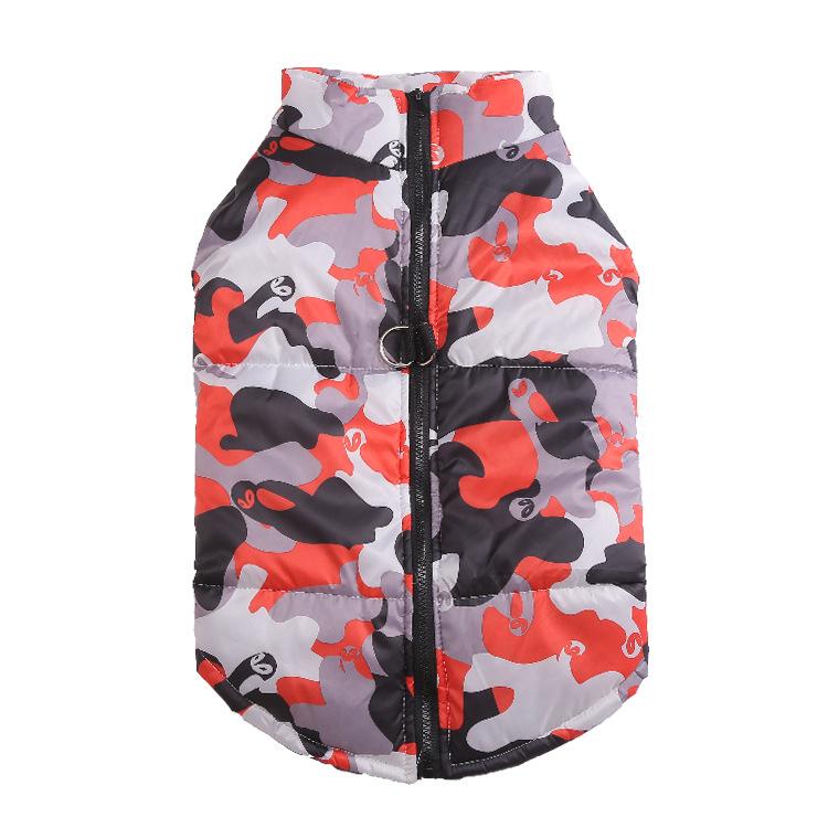 Зимний лыжный костюм для домашних животных, камуфляжный пуховик для собак, большой размер, жилет для собак, пальто для домашних животных, одежда, S-5XL