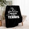 tennis Theme Printed Blanket - Perfect for Couch, Bed, Travel & Outdoor Use | Machine Washable, Cozy & Durable.