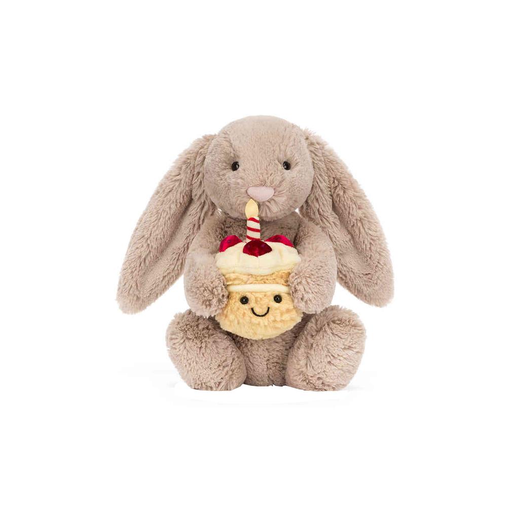 JELLYCAT застенчивый бежевый кролик Бонни милая плюшевая кукла высота в сидячем положении 23 см