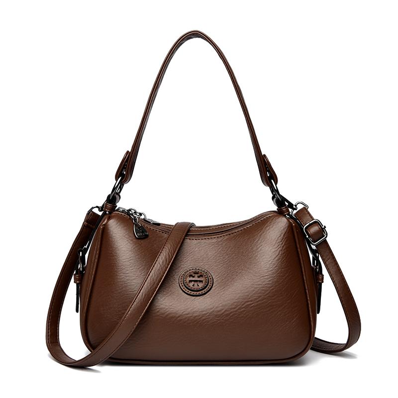 Модная женская сумка через плечо, Сумка-кроссбоди из мягкой ПУ кожи, Однотонная сумка, Подходит для повседневного использования, Шопинга, Поездок на работу