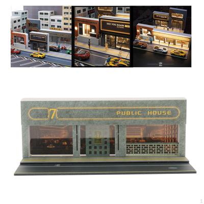 Фотофон с изображением парковки для диорамы пейзажа 1/64, миниатюрный городской пейзаж, фотореквизит со светом, для подарков
