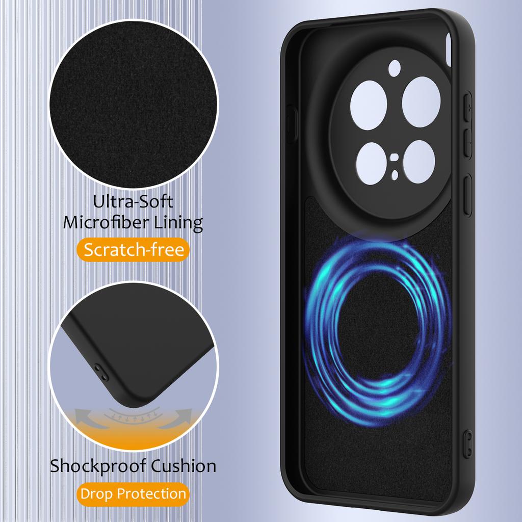 For vivo X300 Pro 5G Magnetic Case Anti-Drop Liquid Silicone Phone Cover with Lanyard