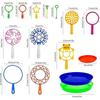 Bubble Wands Set, 15 Pack Big Bubble Wand Toys With Tray Bulk Large Bubble Making Toys For Kids Summer Bubble Toy