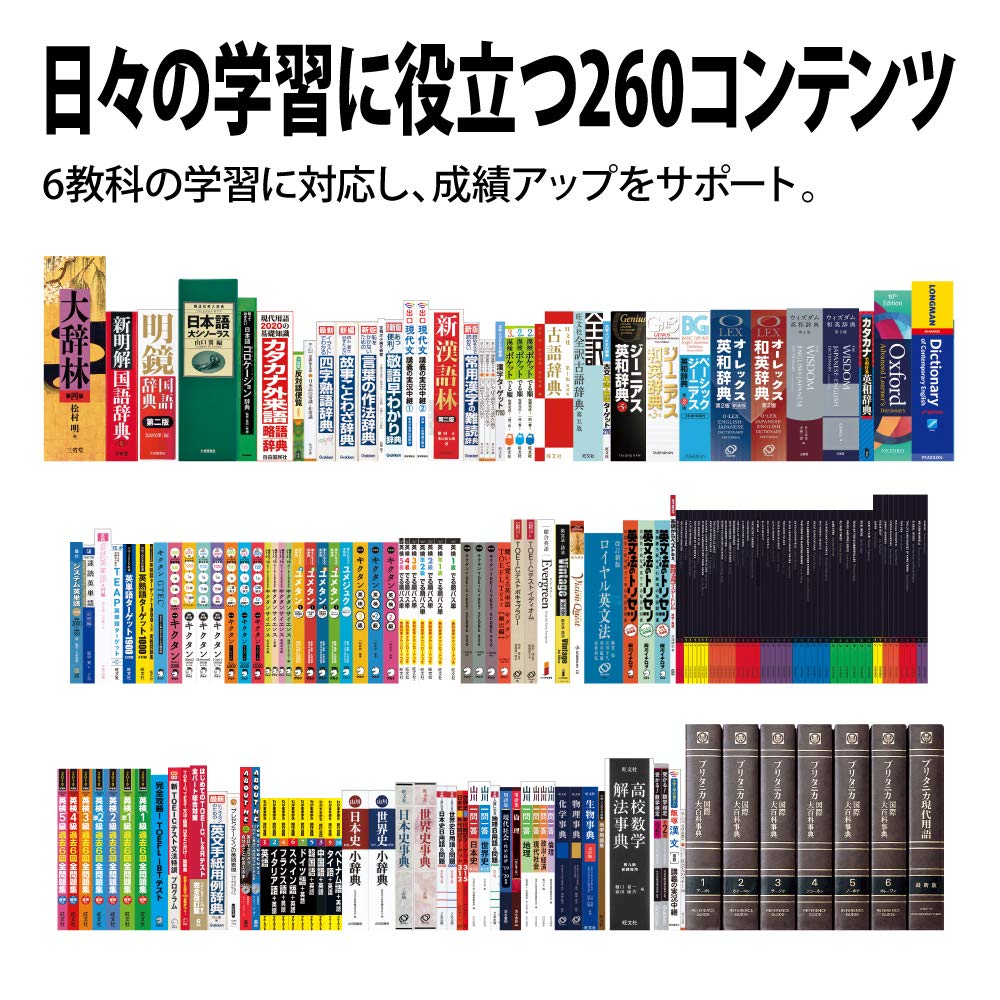 Sharp Electronic Dictionary BRAIN High School Model 2020 Model (6 Subjects) PW-SH7-K (Navy)