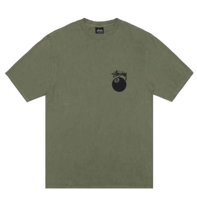 Stussy 8 Ball Pigment Dyed Olive T-Shirt Large Brand New With Tags **Rare** Unisex T-Shirt