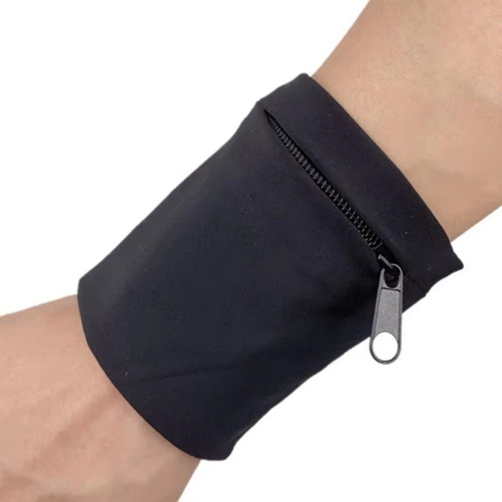 Lightweight Sports Wristlet Bag Zipper Closure Cycling Wrist Bag Zipper Wrist Wallet  Running