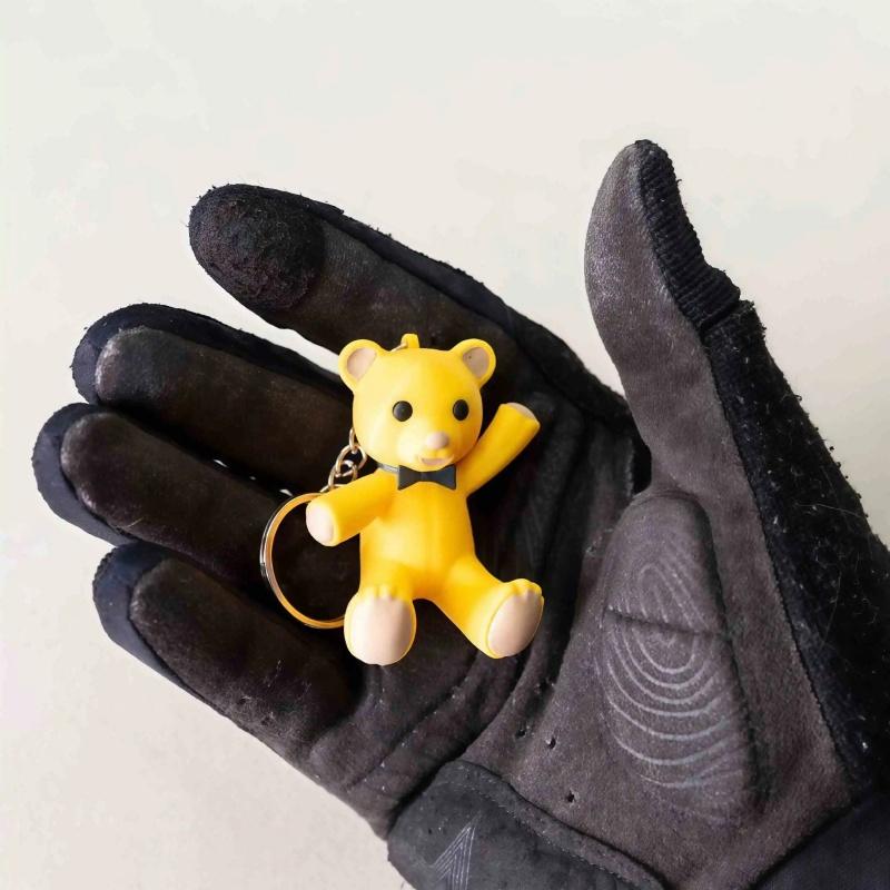 New Requiem Cute Bear Charm Leon Ada Keychain 3d Printed Keyring Bag Charm Desk Ornament Collectible Birthday Gift