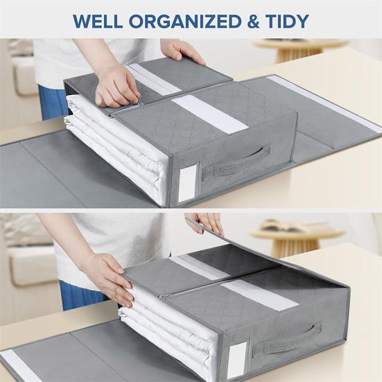 Органайзер для простыней. Увеличьте пространство для хранения. Легкий доступ с помощью маркированных ящиков для хранения. Органайзер для льняного шкафа для постельных принадлежностей. Одеяла.