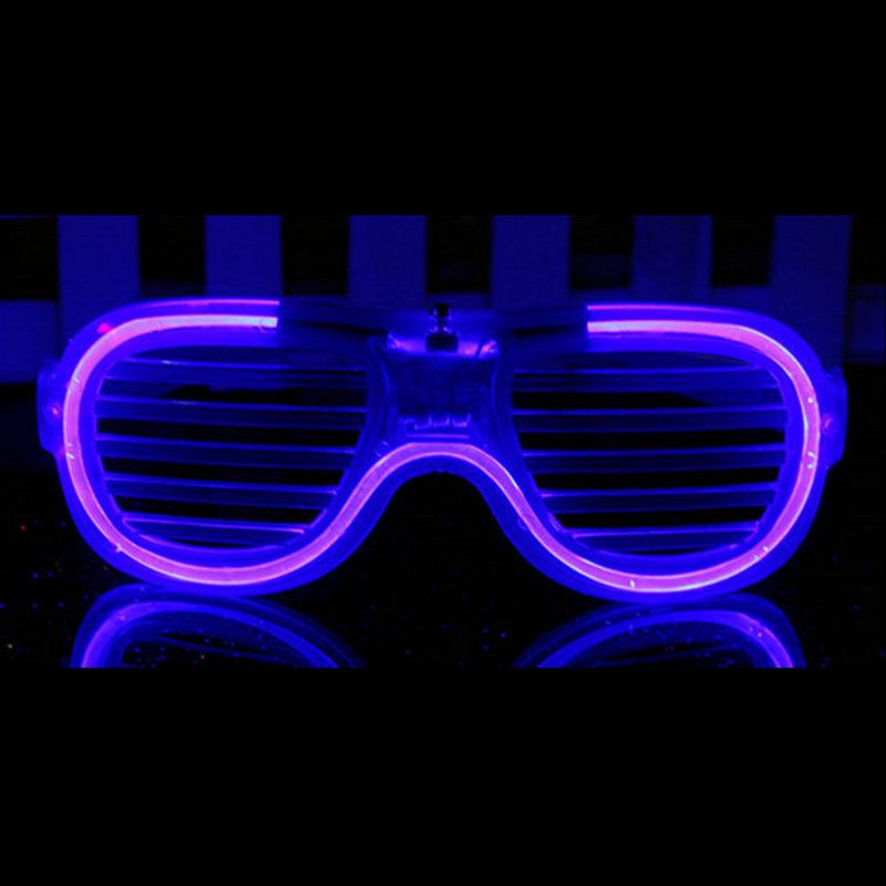 LED Light-up Flashing Glasses: Square, Heart-shaped, Venetian Blind Styles