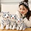 High Quality White Yellow Tiger Stuffed Toys Baby Lovely Big Size Tiger Plush Doll Soft Pillow Children Christmas Gift