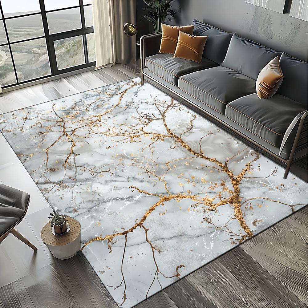 27 Стиль Новая Мода Мрамор Черный Белый Золотой Камень Ковер Коврик для Гостиной Спальни Дома Украшение Дивана, Нескользящий Напольный Коврик