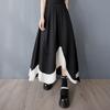 DIMANAF 2025 Новые Весна Лето Большой Размер Женские Юбки Винтажные Асимметричные Эластичные Плиссированные Юбки Свободные С Завышенной Талией