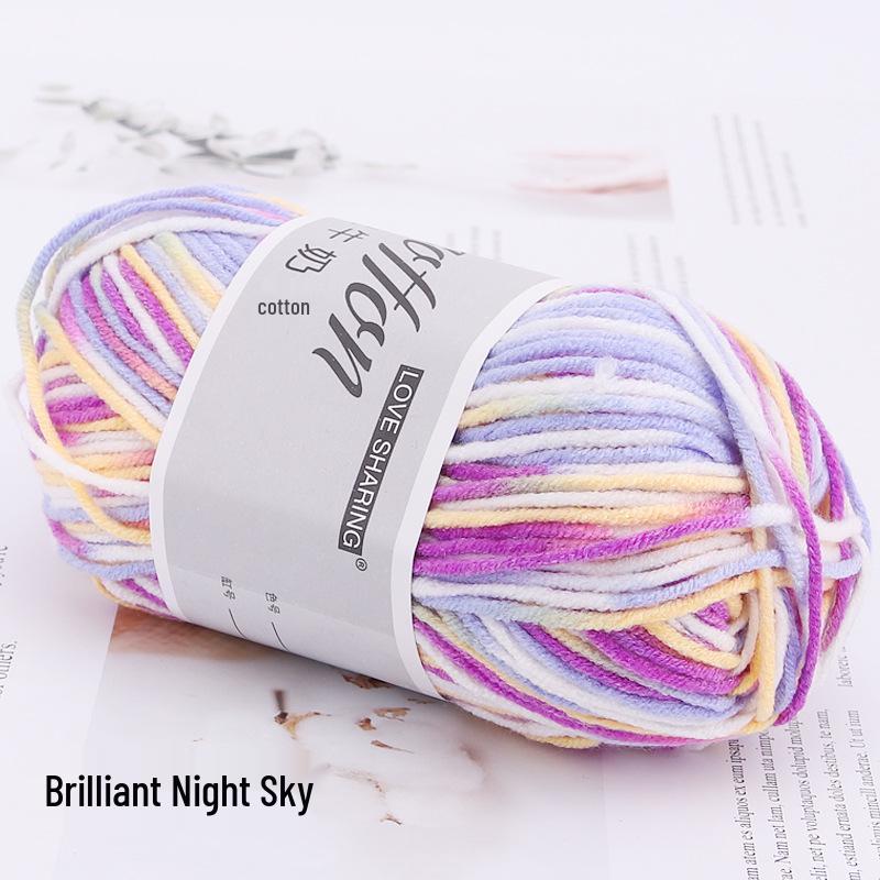 Пряжа из гребенного молочного хлопка для детских пинеток крючком - Средней толщины, Набор материалов для вязания своими руками