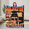 Air Fryer Meme Funny Cooking Blanket Quality Warm Bedding Throws Winter Students Home Decor Fluffy Bedspread