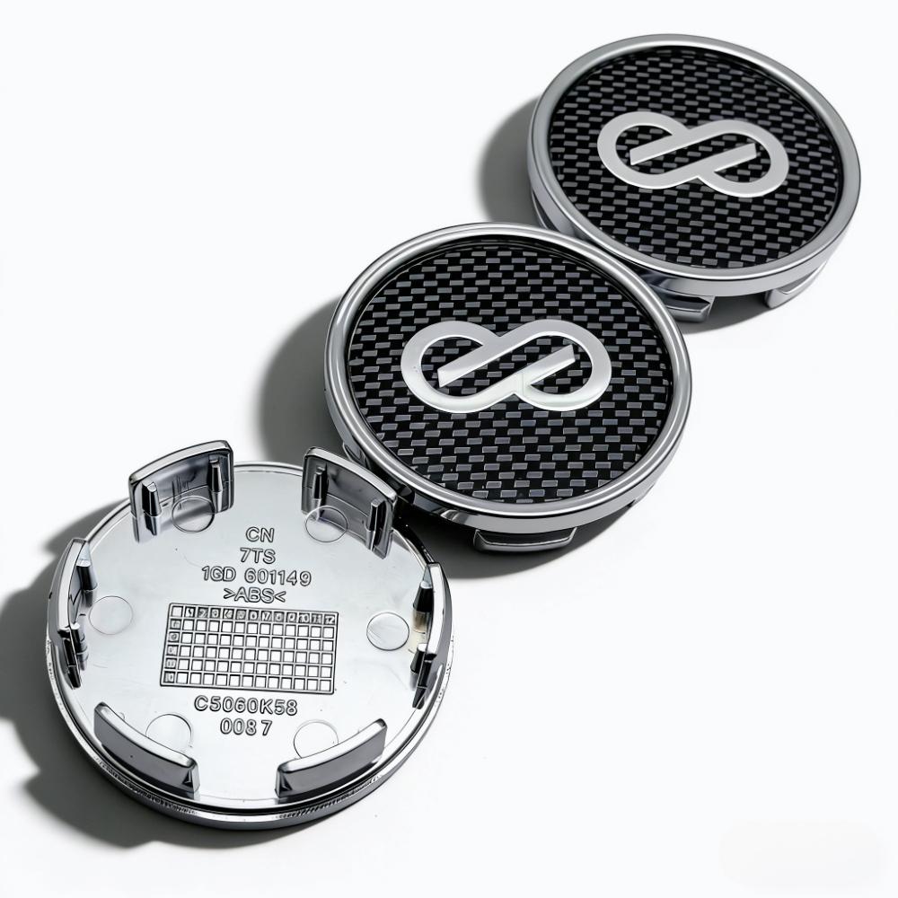 4pcs 58mm 53mm Car Wheel Center Caps With Enkei Logo Emblem Badge Wheel Hubcaps Rim Center Dust Cover Replace Hub Accessories