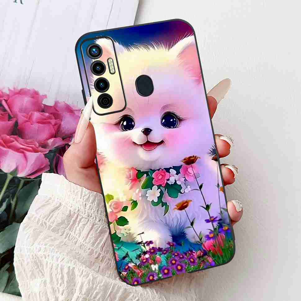 Cute Cat Cover For Tecno Camon 17 Case CG6 CG6j Silicone Soft Protection Shell For Tecno Camon 17 Camon17 Back Cover Casing 6.6"