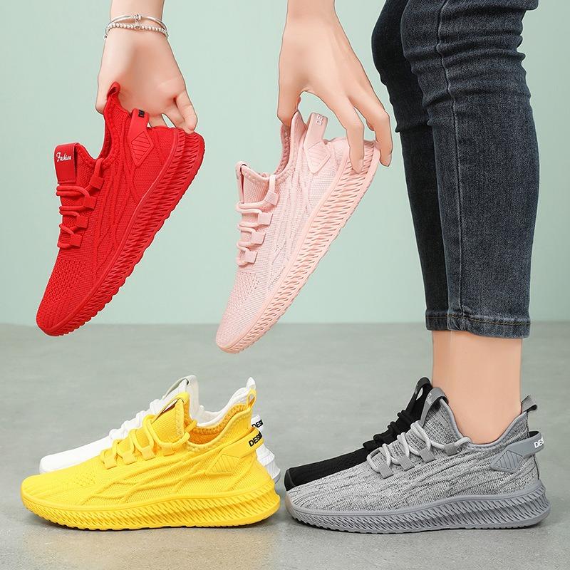 Shoes Women's Casual Shoes Autumn New Versatile Women's Shoes Fashion Mesh Shoes Breathable Flying Woven Single Shoes