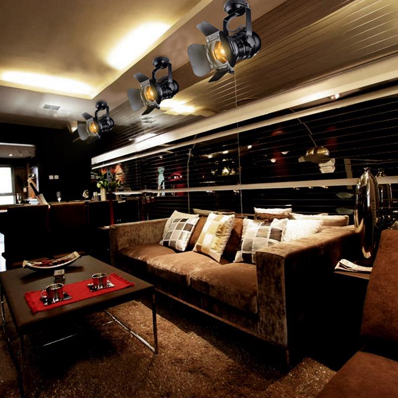 E27 Винтажная железная лампа, промышленный светильник, ретро-лампа, регулируемая 4-створчатая лампа для магазина одежды, кофе-бара, светильник в стиле лофт