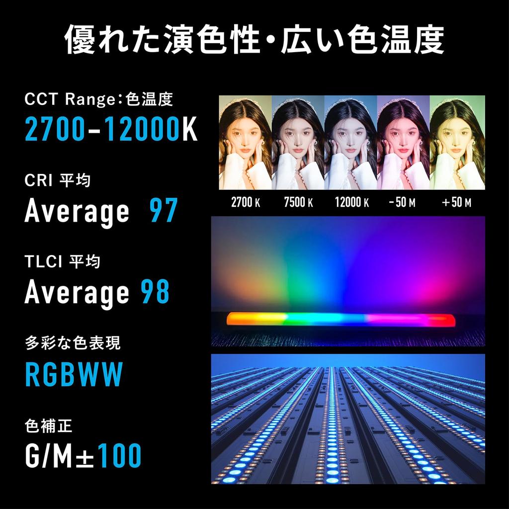 NANLITE PavoTube II 15X 2 комплекта Световая трубка RGB LED Приложение для съемки Product PV и MV Освещение, Свет, Свет, 36 000 цветов, Совместимый, Фотосъемка,