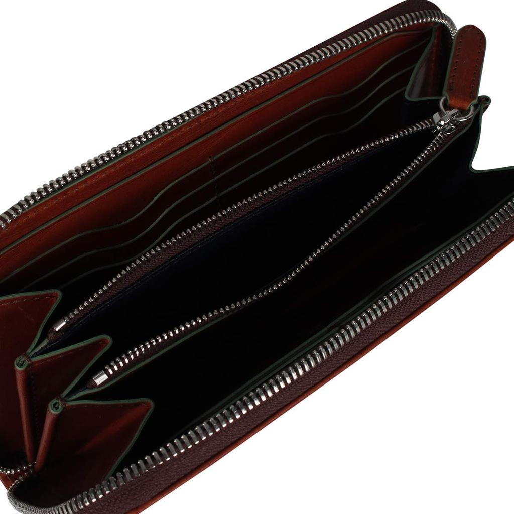 Wallet Long Wallet Douglas Round Zipper DOUGLAS Green [Orobianco] ORS-084309