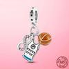 Sport Love Dangle Charm Fit Bracelet Necklace 925 Sterling Silver Skate Shoes Football Beads Pendant 925 Silver Original Jewelry