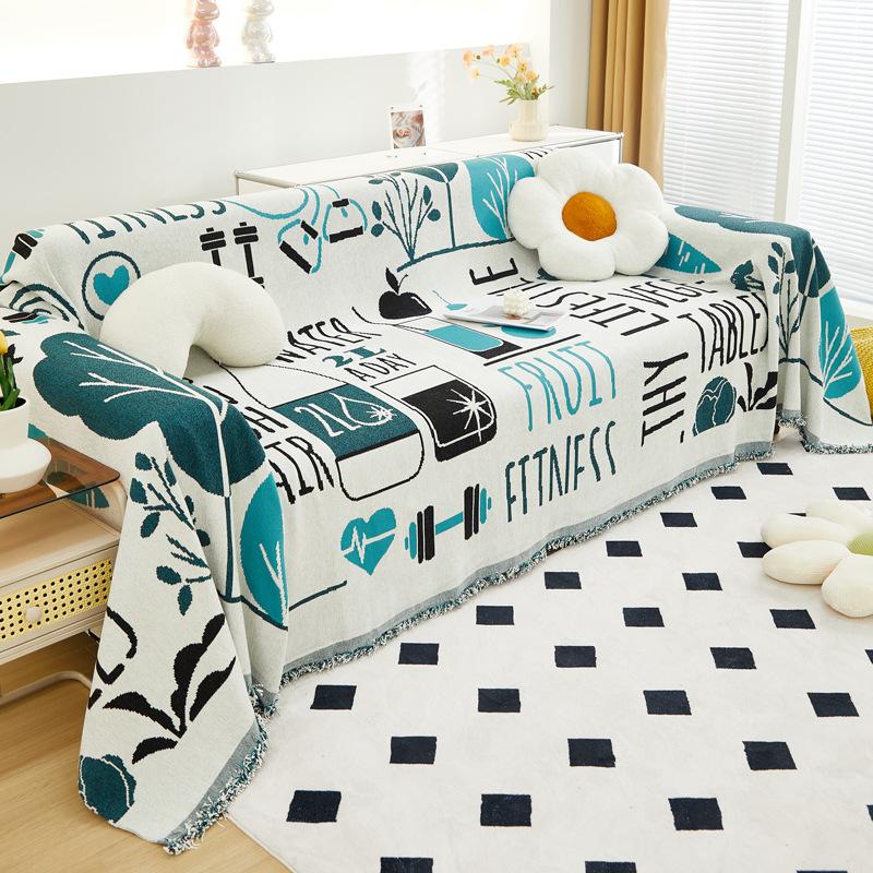 Chenille Sofa Towel Four Seasons Universal Living Room Sofa Cover Double-Sided Non-Slip Sofa Cover Towel