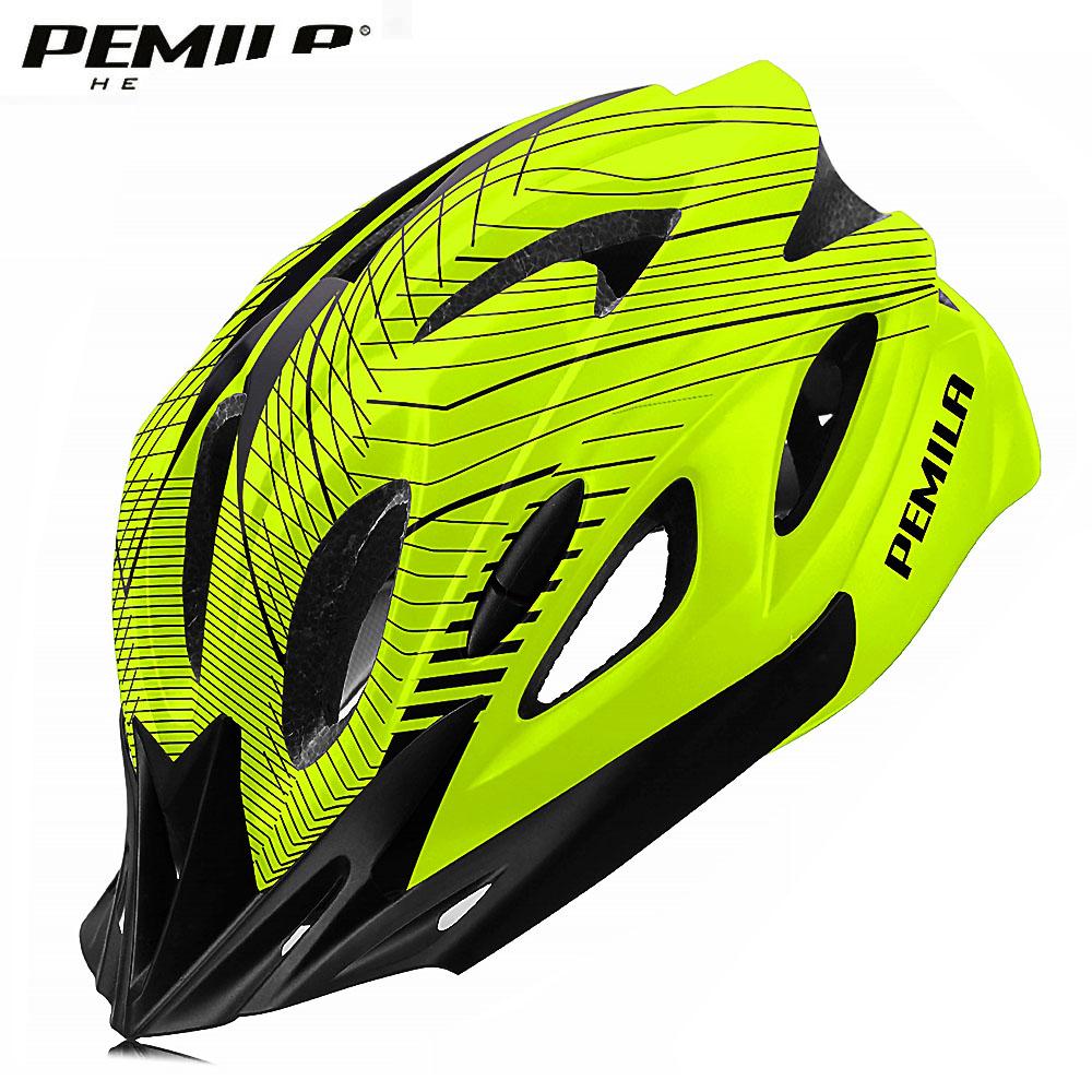 PEMILA 2024 New Ultralight Cycling Helmet Cycling Safety Cap MTB Bicycle Helmet For Women Men Racing Equipment Bike Helmet Visor