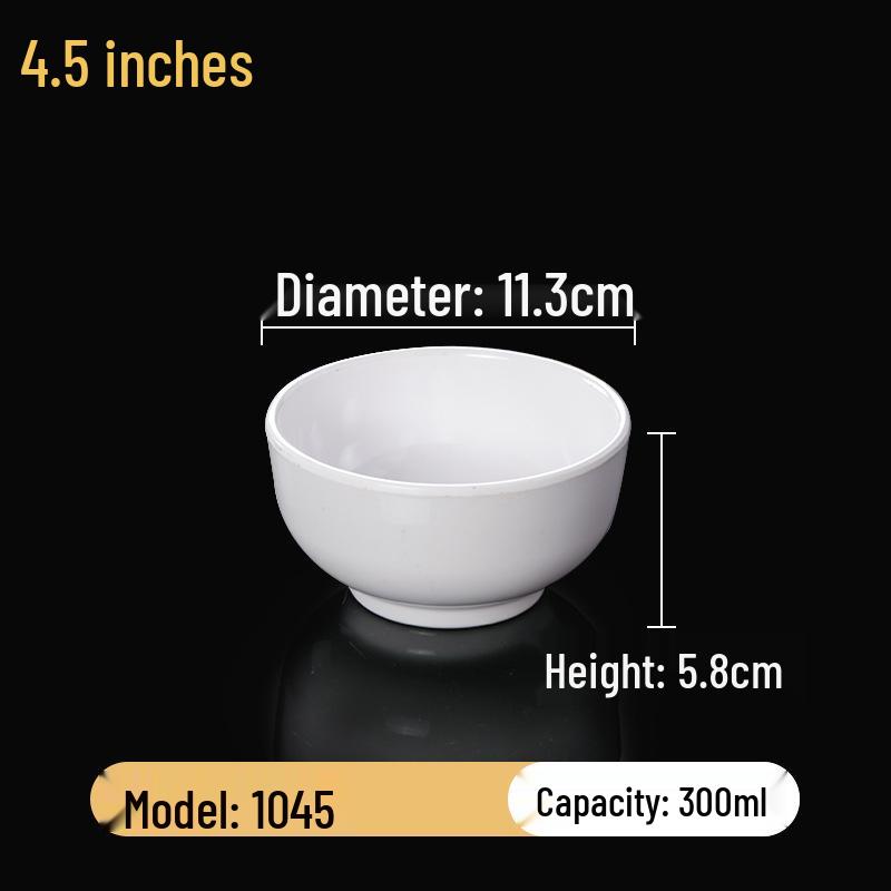 Набор квадратных меламиновых мисок: Идеально для хот-пота, соусов, риса, каши и супа - для коммерческого и ресторанного использования.