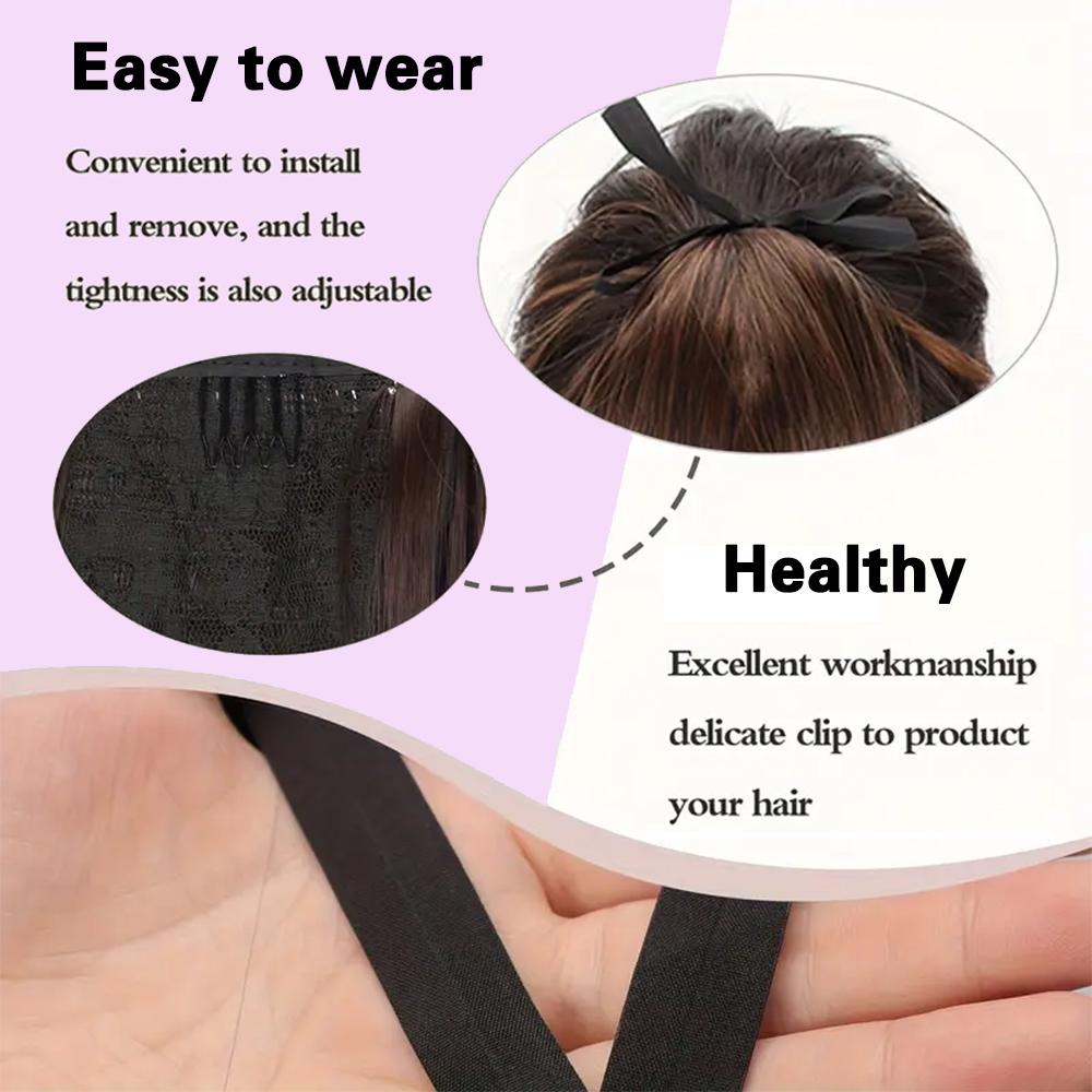 MISS WIG Синтетические элегантные вьющиеся волосы для наращивания в виде хвостика, длинные волнистые волосы для женщин, легкие и универсальные