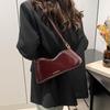 Женские сумки через плечо Модные лакированные бордовые сумки под мышкой Французский дизайнер Женские повседневные сумки кроссбоди KTB