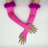 Elegant 1920s Party Fingerless Gloves for Women Long Length Arm Sleeves for Various Occasion Teaparty Dressingup Armwear