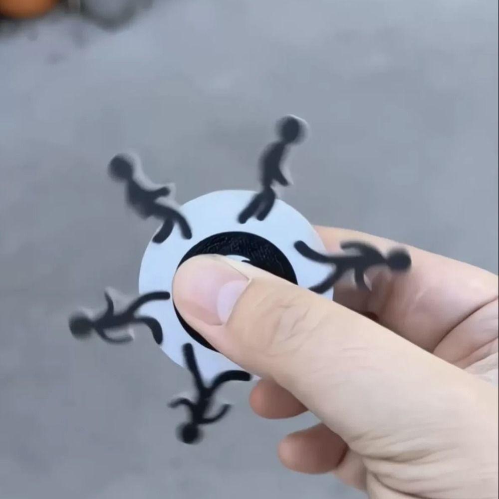 2pcs Stick Man Fidget Spinner Metal Hand Spinning Office Desk Toys Finger Spinner  Kids Toys