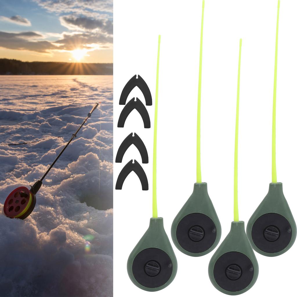 4 комплекта портативных мини-удочек для подледной рыбалки с наконечниками для удилищ, комплект сверхлегких рыболовных принадлежностей