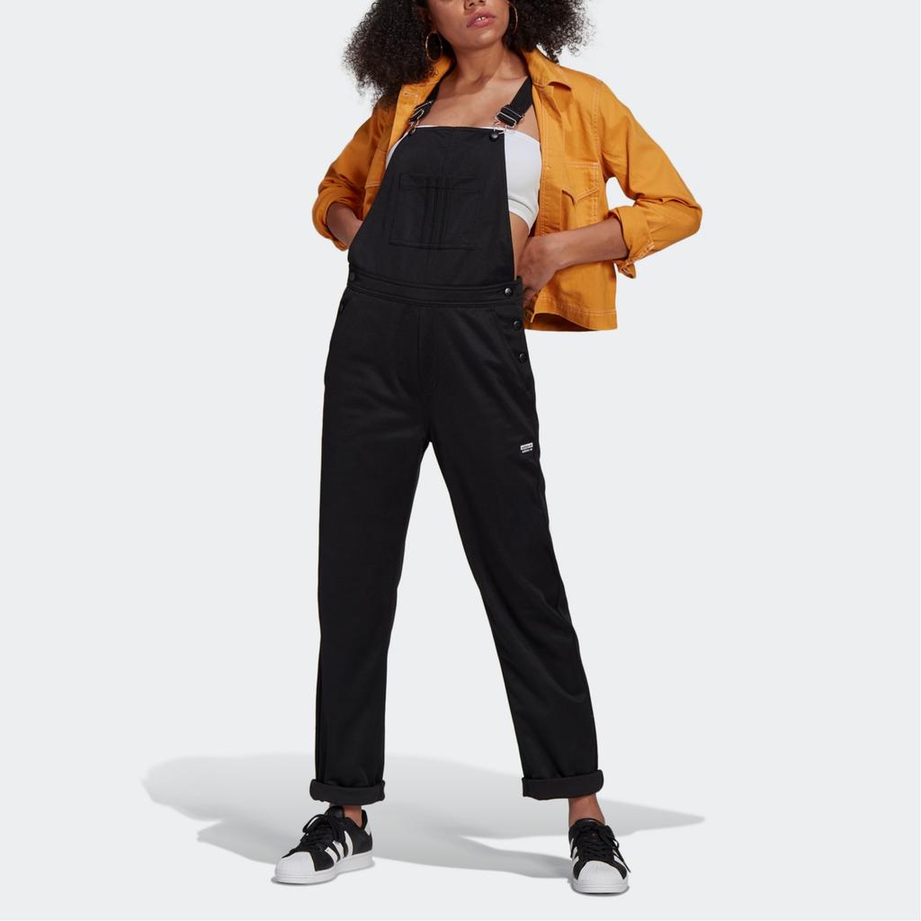 Adidas Оригиналы РИВ. Комбинезон Однотонный Винтажный Стиль Комбинезон Женский Комбинезон Черный GN4261