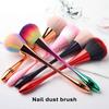 Кисть для пыли для ногтей, мягкая щетина, компактный размер, тонкая талия, щетка для пыли для ногтей, для легкого нанесения маникюра, макияжа