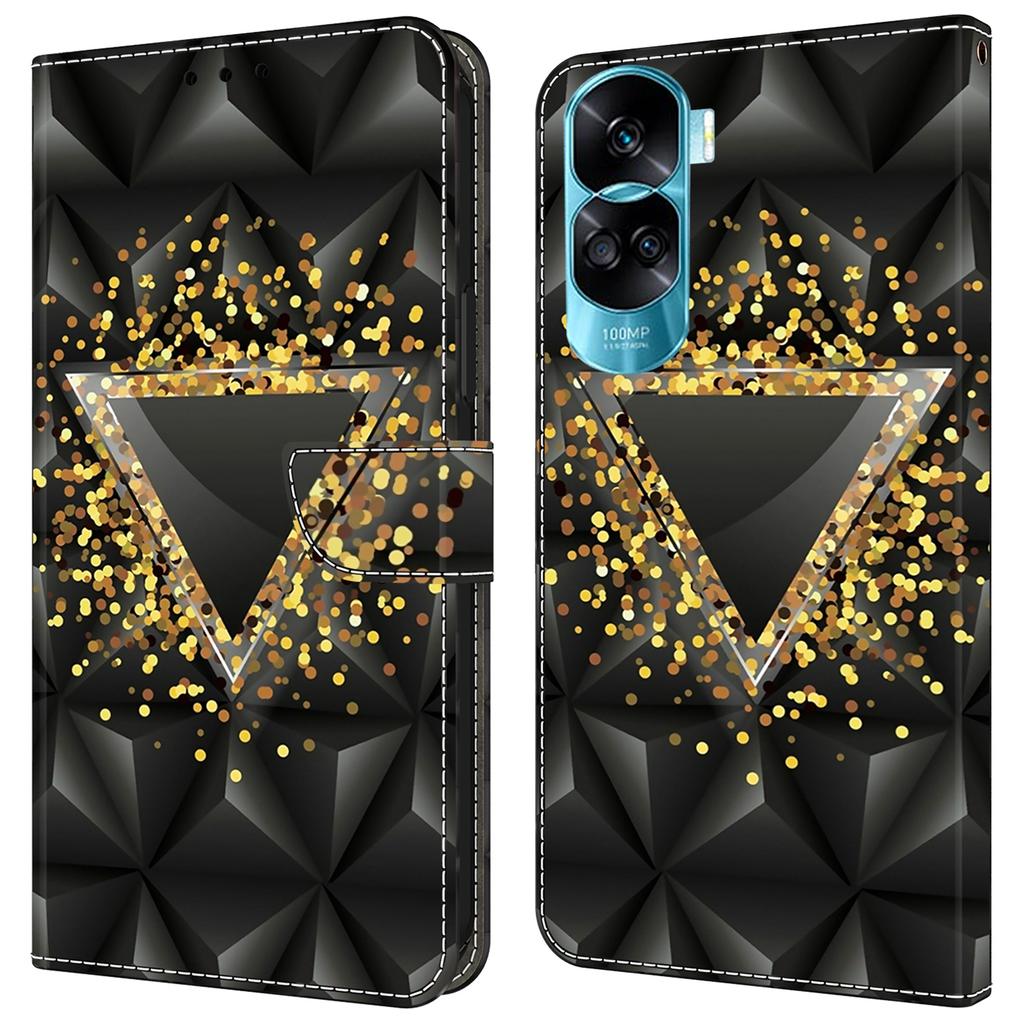 Для Honor 90 Lite 5G/X50i 5G Чехлы Магнитный чехол для телефона Печать с рисунком Кошелек Защита от царапин Чехол для телефона