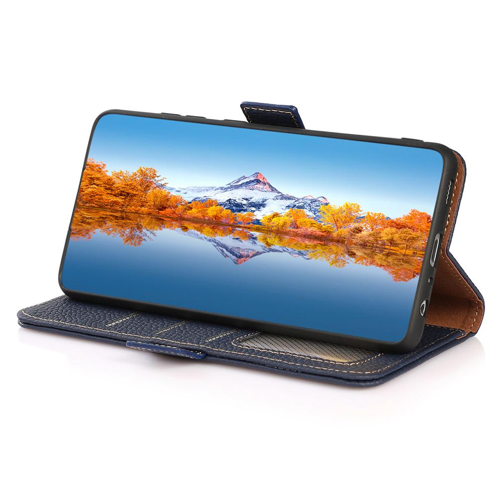 KHAZNEH Чехол для Samsung Galaxy S25+/S24+ с блокировкой RFID из натуральной коровьей кожи