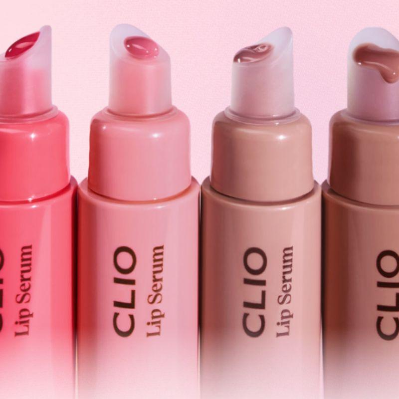 Clio Набор сывороток для губ Glaze 8 г Блестящая увлажняющая сыворотка для губ Корейский набор тинтов для губ с высоким блеском и эффектом увеличения объема