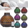 Wood Grain Home Air Humidifier Ultrasonic Aroma Diffuser with LED Light 400ml