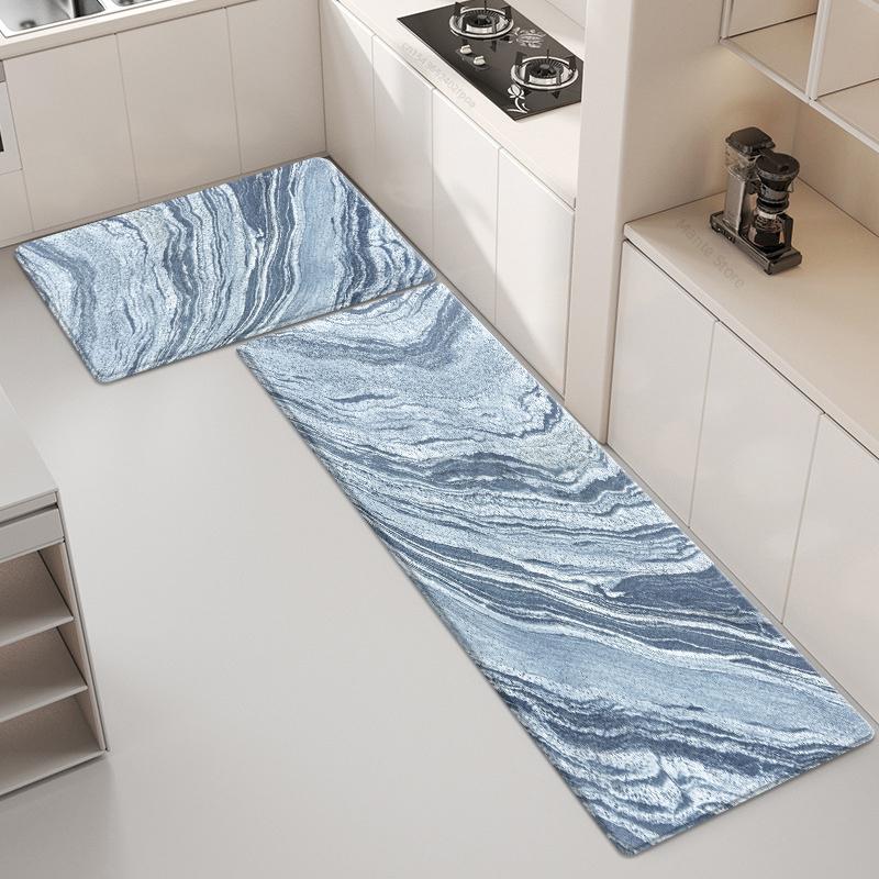 Marble Pattern Kitchen Mats Fashion Ins Style Rug For Bedroom Soft Anti-slip Mat For Bathroom Runner Floor Mat
