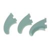 3pcs Surfboard Tail Fin Fiberglass Paddle Board Fin Replacement Green Surf Accessories