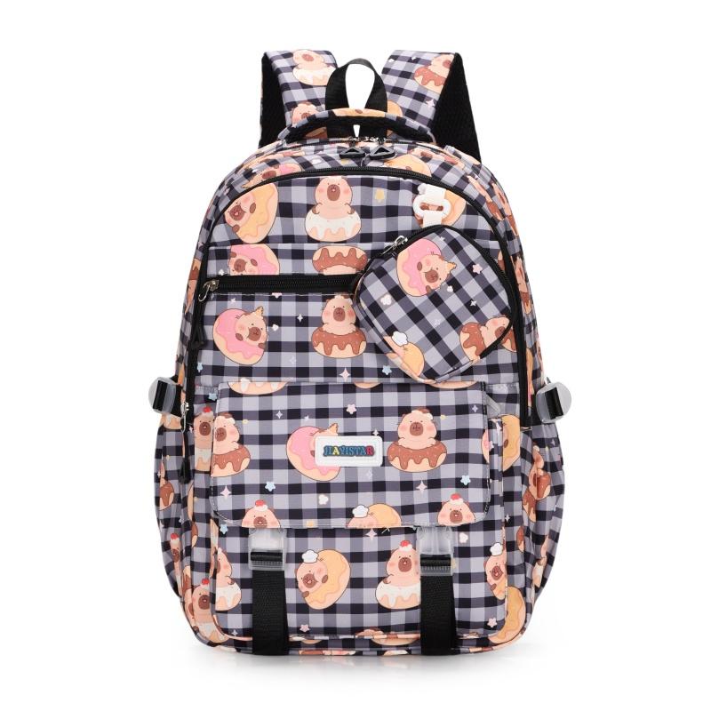 Cartoon Printed Schoolbag Junior High School Student Backpack Women's Large Capacity Backpack