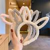 Милая плюшевая заколка-повязка на голову в виде медведя-кролика: 3D All-Match Outdoor/Washing Face Hair Accessories
