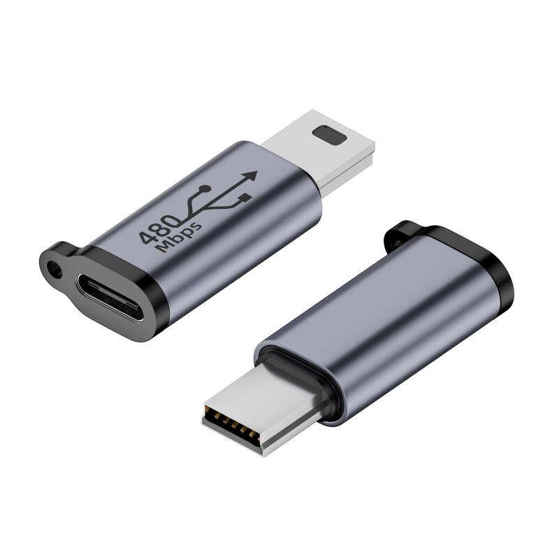 Адаптер USB Type C на Mini USB MicroUSB Конвертер Micro USB на TypeC Mini USB Разъем Поддержка Зарядки Синхронизации Данных 480 Мбит/с 18 Вт