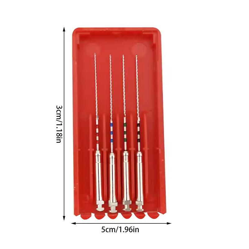 4 шт. Стоматологические файлы Gc 25 мм 45-60# Нержавеющая сталь Лечение корневых каналов Эндодонтические инструменты Стоматологические файлы Лаборатория