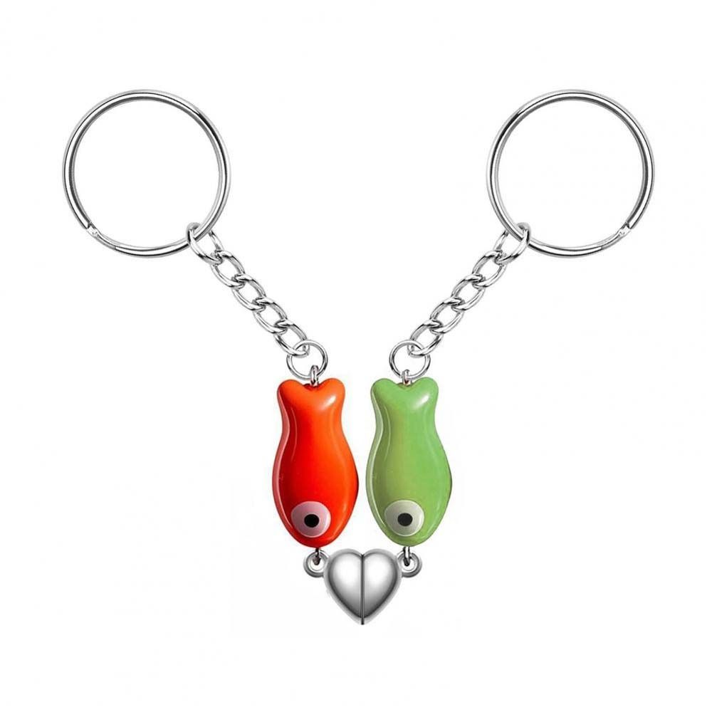 Hanging Ornament Magnetic Matching Keychain Bag Charm Couples Keychain  Best Friend