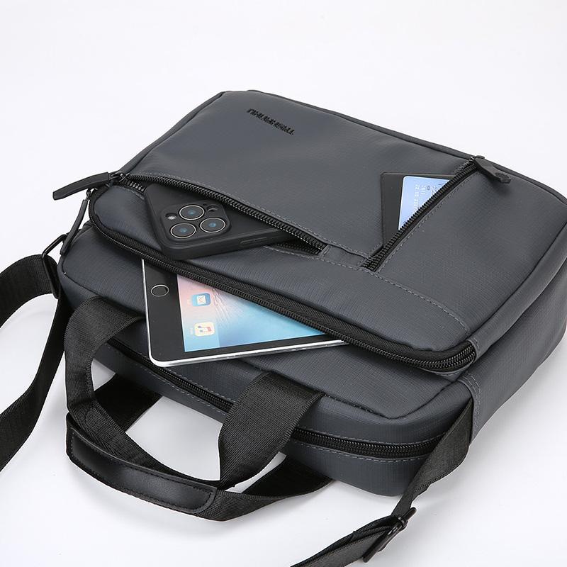 Мужской профессиональный деловой портфель - Водонепроницаемая офисная сумка через плечо с отделением на молнии